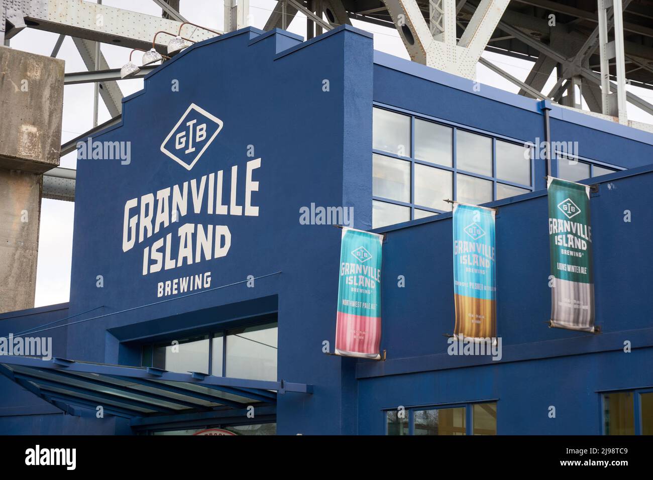 Granville Island Brewing Company building a Granville Island, Vancouver, BC, Canada Foto Stock