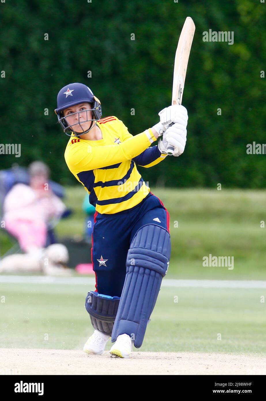 BECKENHAM INGHILTERRA - MAGGIO 21 : South East Stars Phbe Franklin durante Charlotte Edwards Cup tra South East Stars Against Western Storm at County Cr Foto Stock