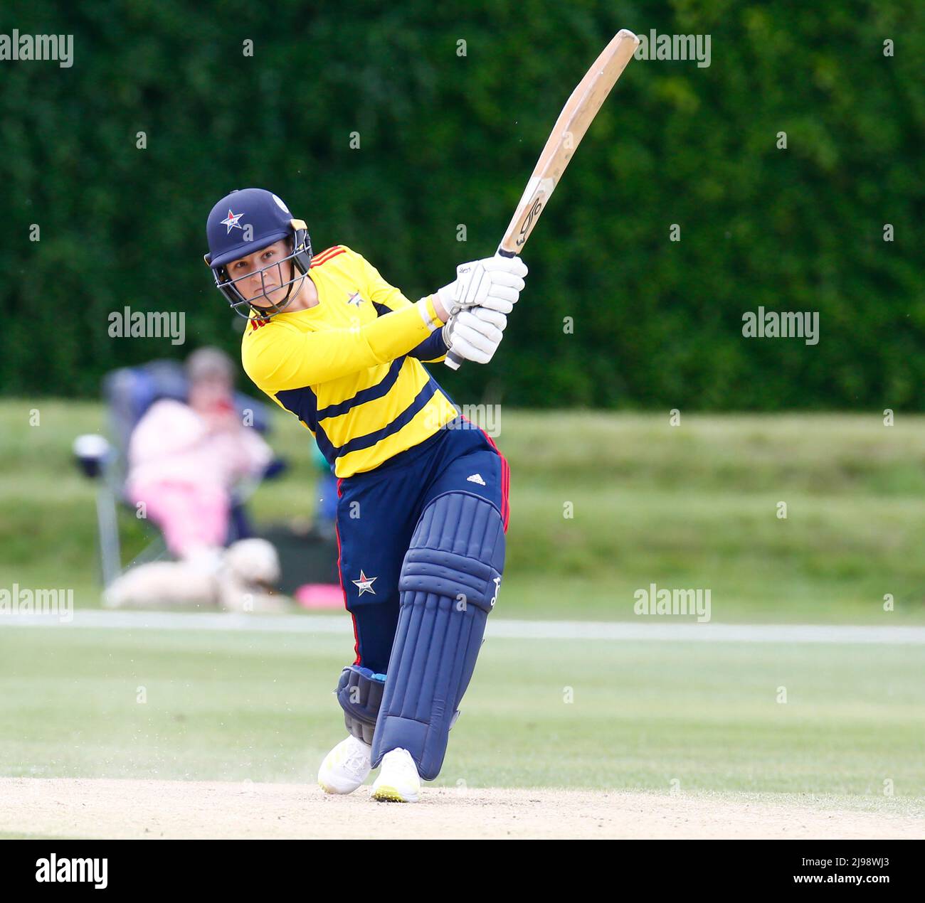 BECKENHAM INGHILTERRA - MAGGIO 21 : South East Stars Phbe Franklin durante Charlotte Edwards Cup tra South East Stars Against Western Storm at County Cr Foto Stock