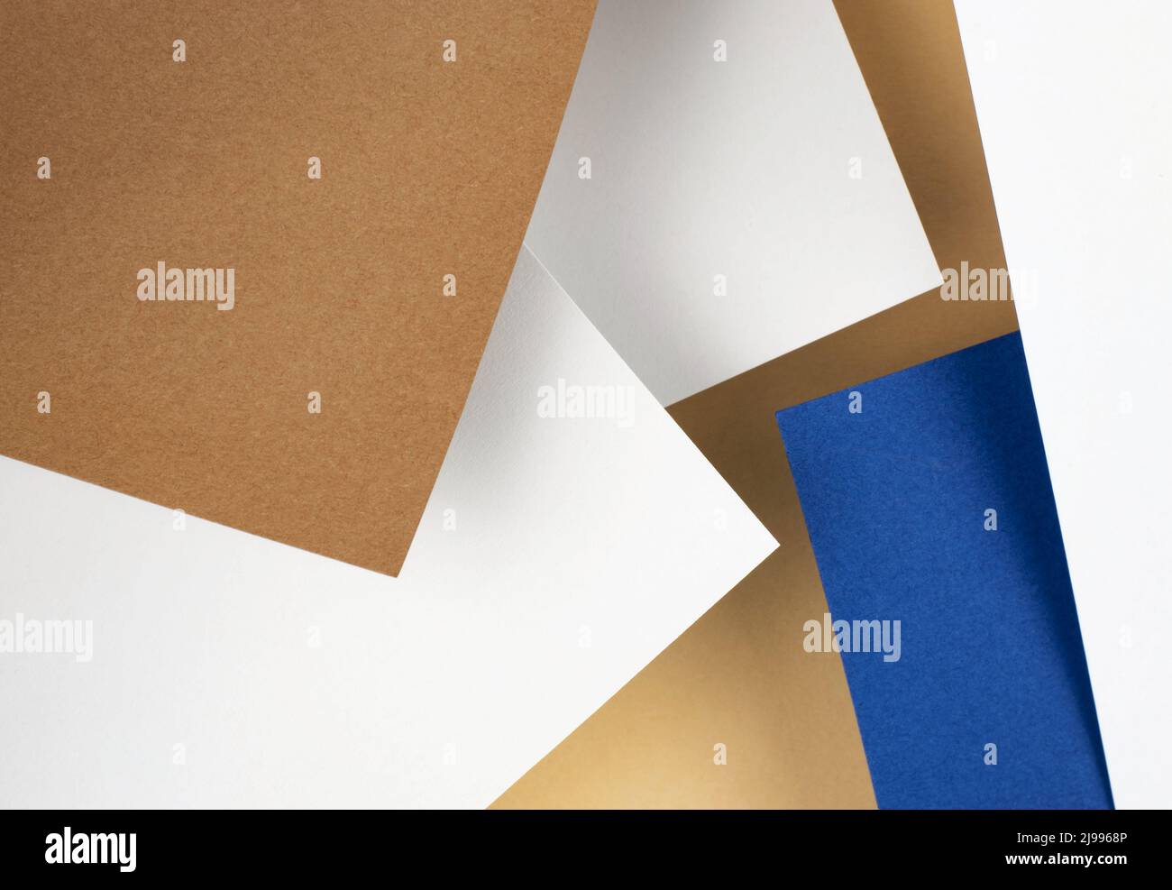 composizione astratta dello sfondo di white paper ocra Foto Stock