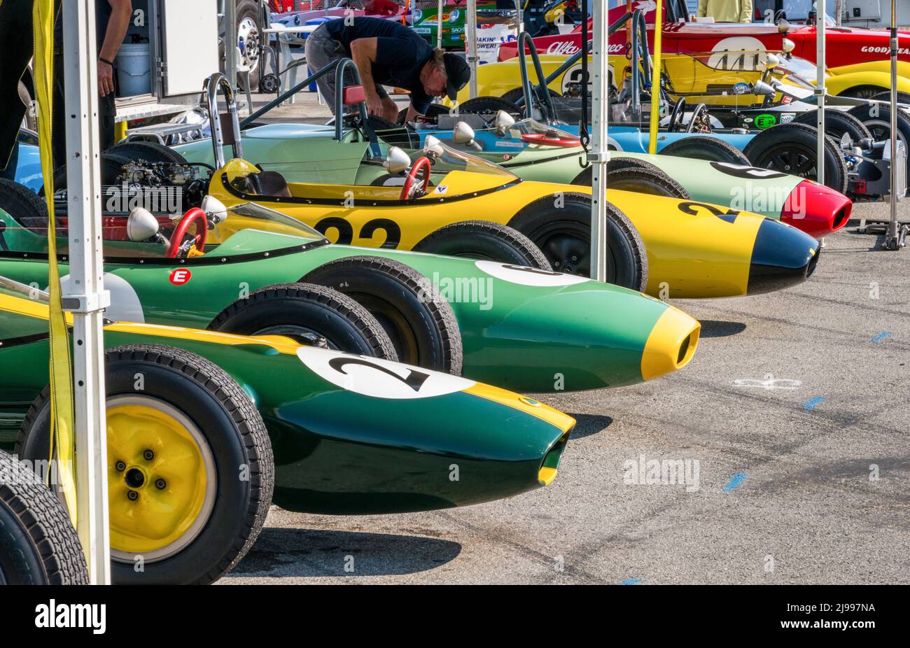 Dettagli della Rolex Monterey Motorsports Reunion 2017 a Laguna Seca, durante la Monterey Car Week Foto Stock