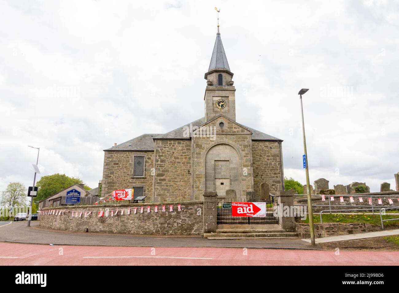 Scozia, Carstairs Village Parish Church costruito nel 1794 ed è un edificio di grado B in pietra nel South Lanarkshire Foto Stock