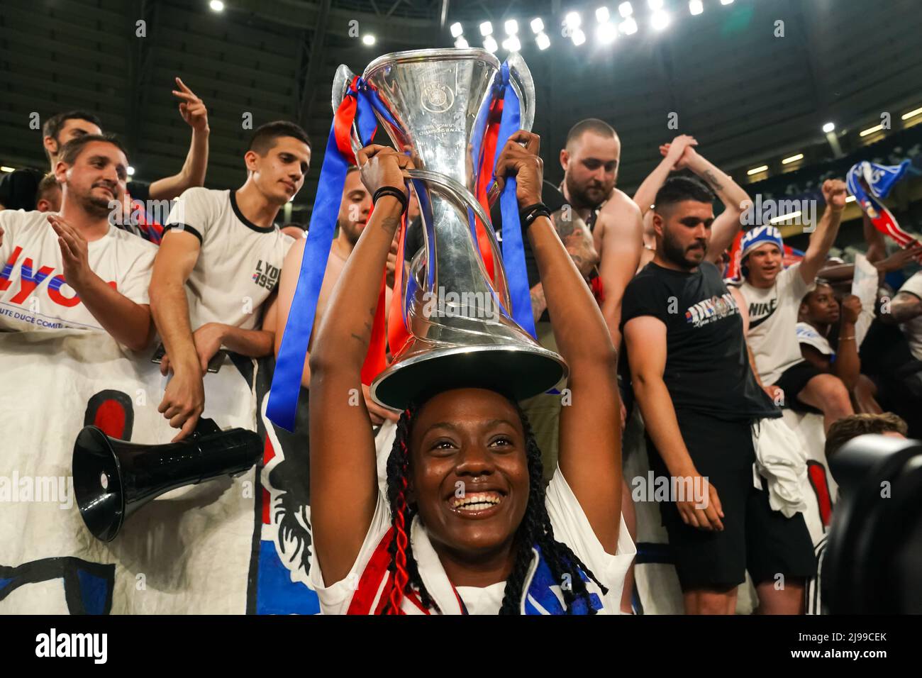 Torino, Italia. 21st maggio 2022. Durante la partita di calcio finale della UEFA Womens Champions League tra il FC Barcelona e l'Olympique Lyonnais all'Allianz Stadium Juventus di Torino. Daniela Porcelli/SPP Credit: SPP Sport Press Photo. /Alamy Live News Foto Stock