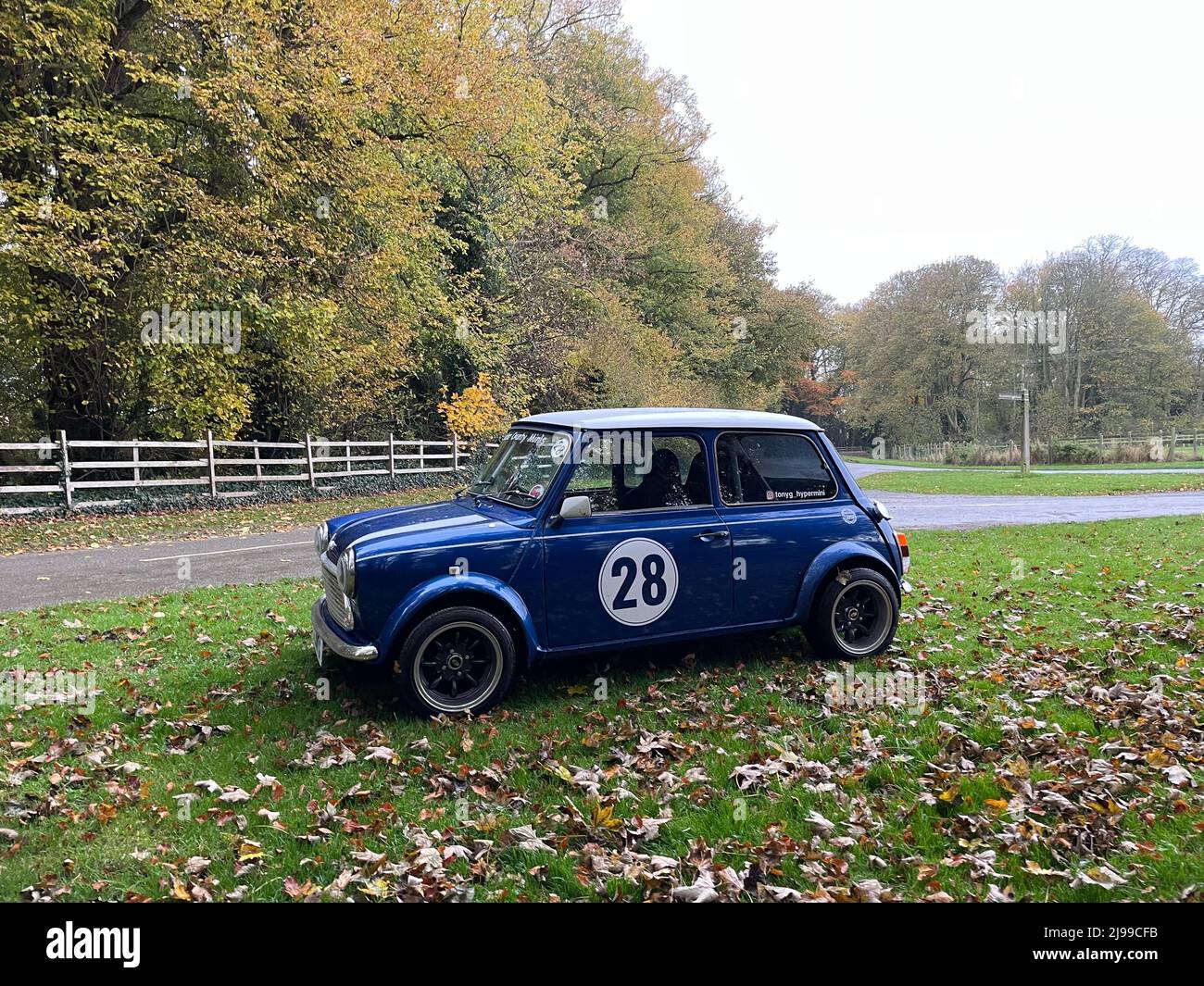 Blue Tahiti Mini Cooper Foto Stock