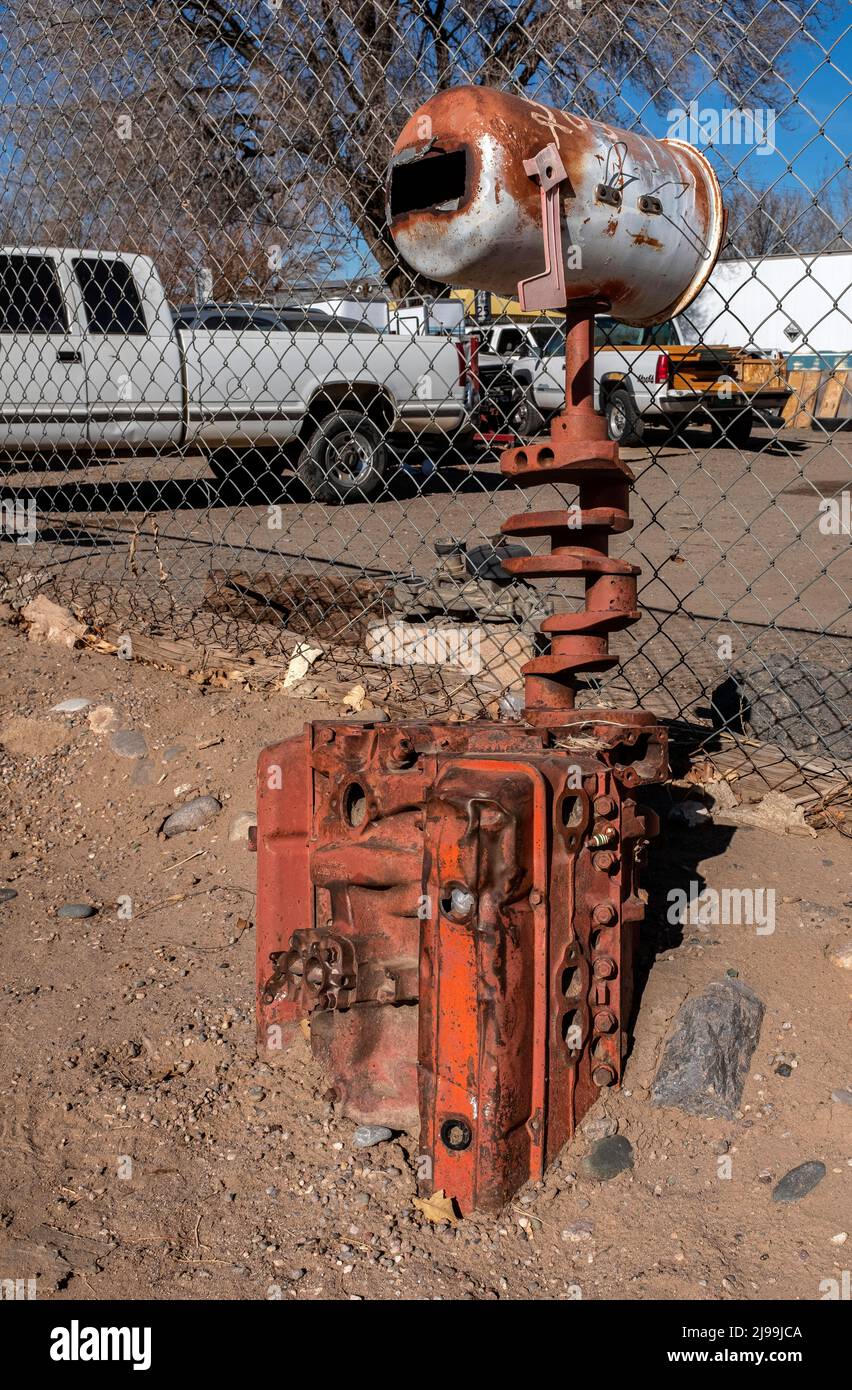 Insolito caselle di posta a Albuquerque, New Mexico Foto Stock