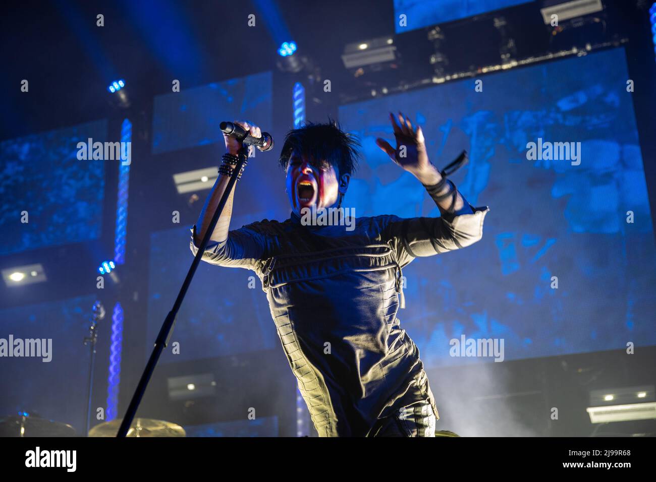 Belfast, Regno Unito. 21st maggio 2022. 21st maggio 2022 Gary Numan ha suonato presso l'Ulster Hall di Belfast come parte dell'Intruder Tour Credit: Bonzo/Alamy Live News Foto Stock