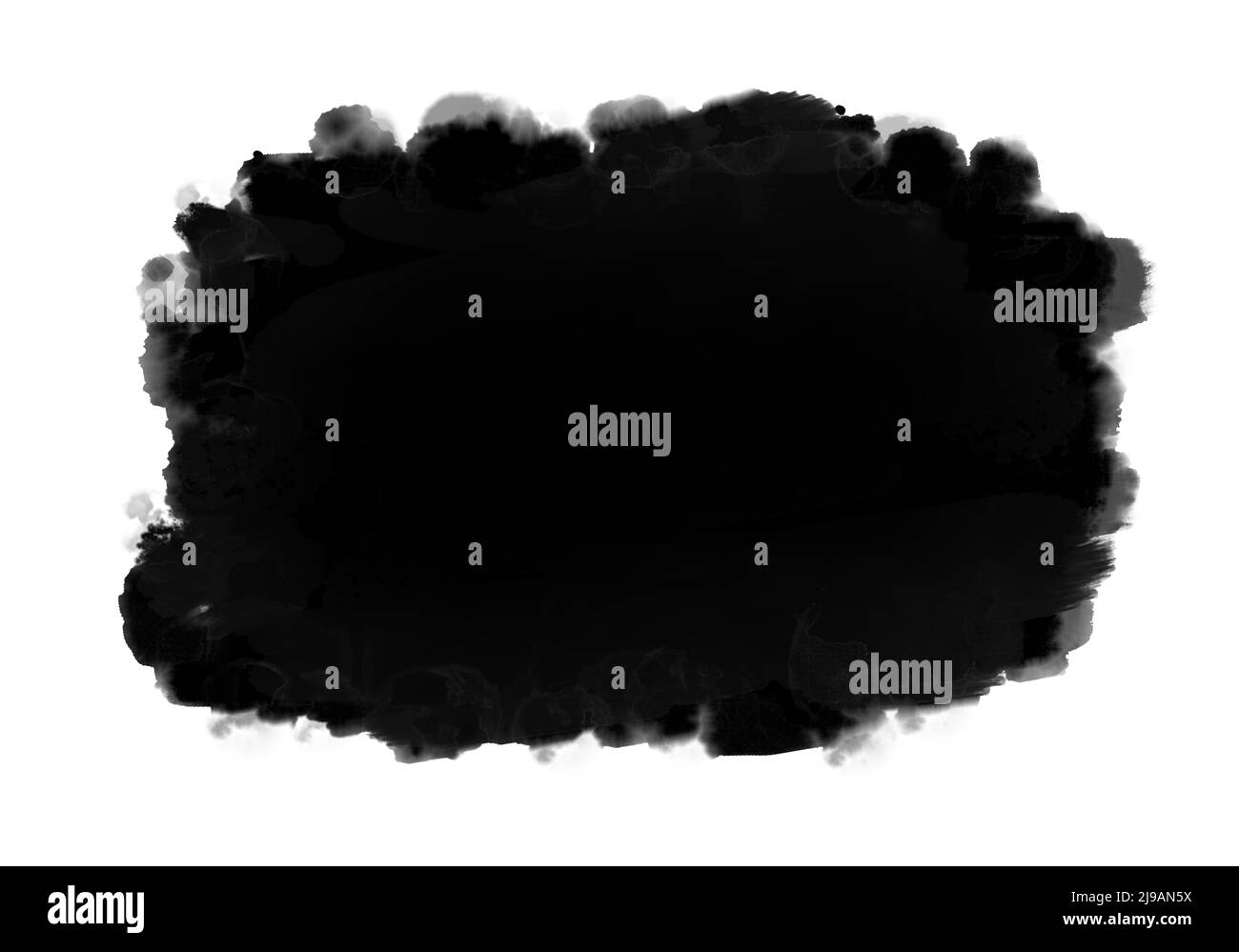 Sfondo di schizzi acquerello come spazio di copia, immagine in bianco e nero Foto Stock