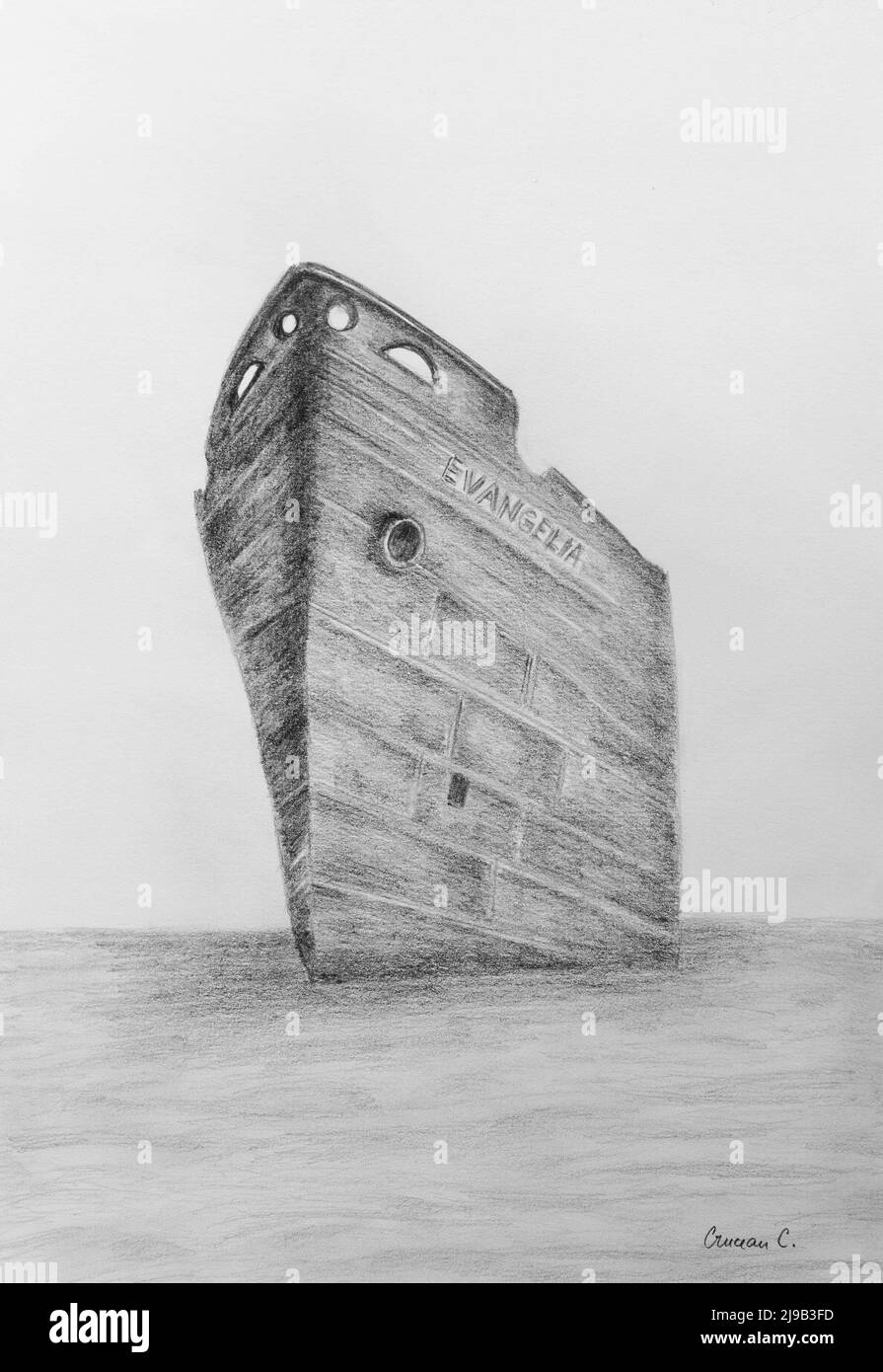 Arte barca Foto Stock