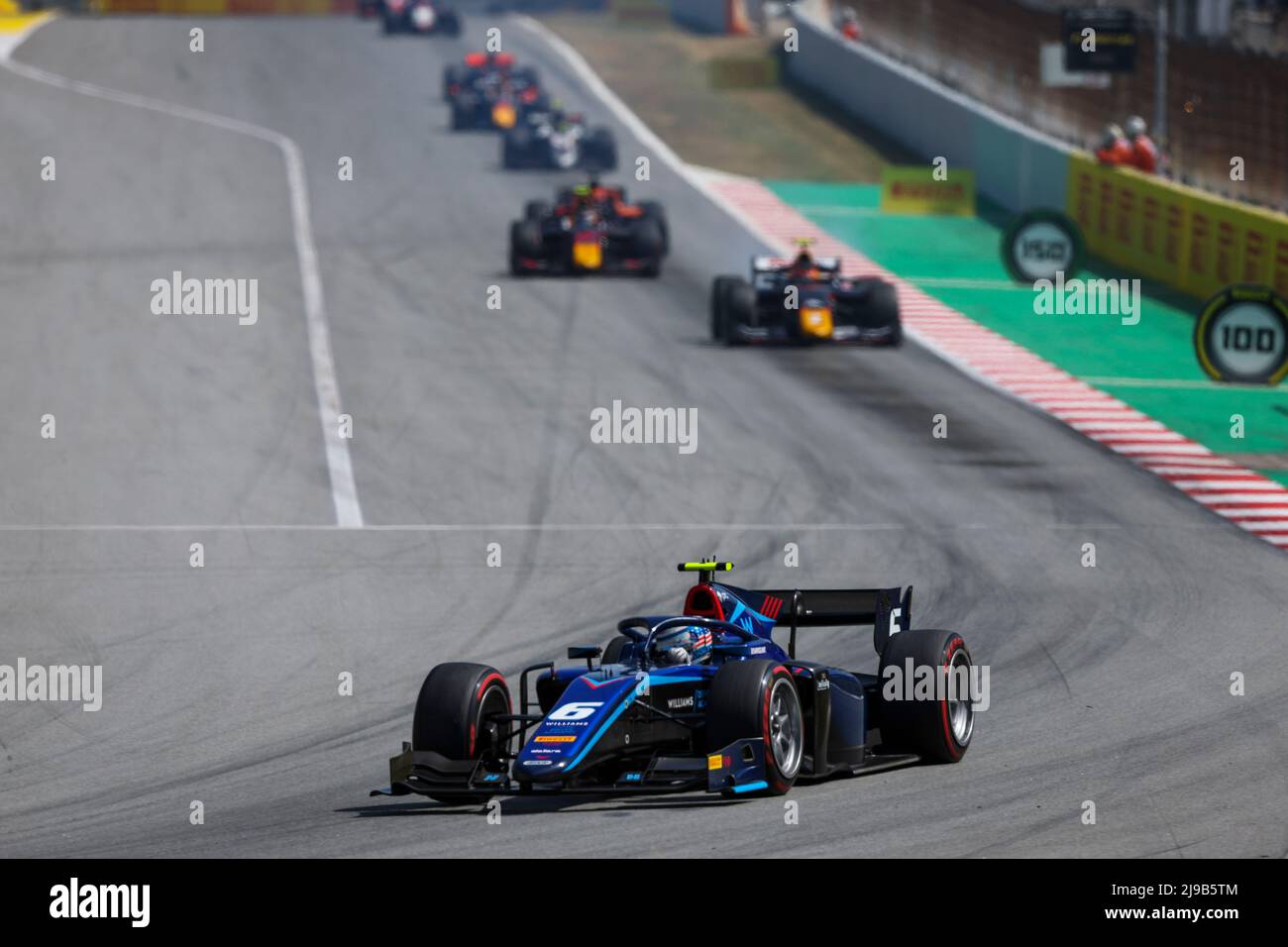 Barcellona, Spagna. 22nd maggio 2022. 06 SARGEANT Logan (usa), Carlin, Dallara F2, in azione durante il round 4th del Campionato FIA di Formula 2 2022, sul circuito di Barcellona-Catalunya, dal 20 al 22 maggio 2022 a Montmelo, Spagna - Foto Florent Gooden / DPPI Credit: DPPI Media/Alamy Live News Foto Stock