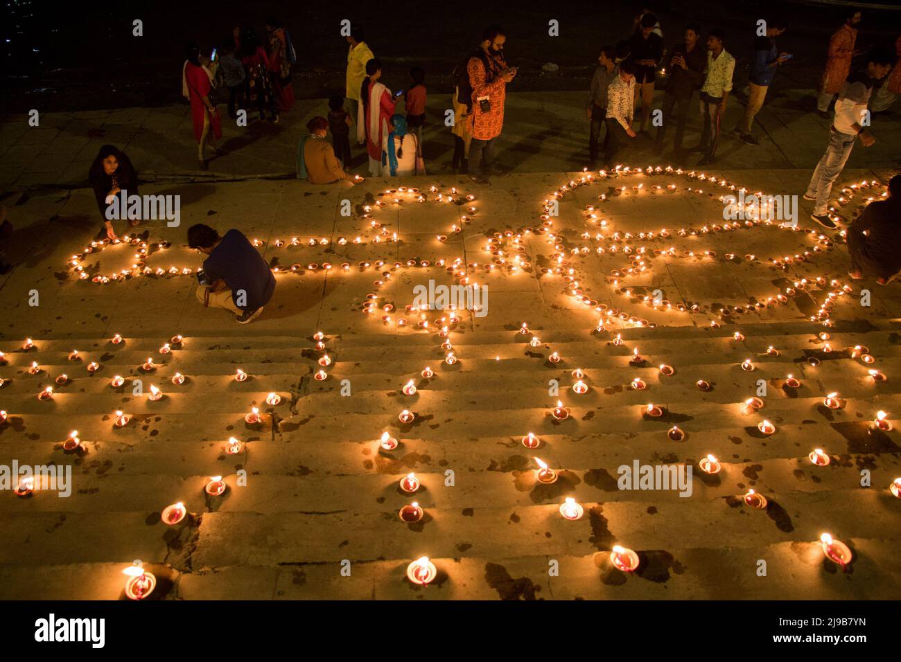 Dev diwali celebrazione a varanasi uttar pradesh India Foto Stock