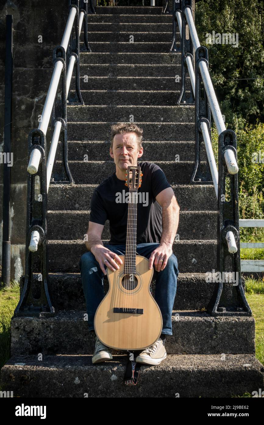 Cantante e cantautore folk irlandese Gus Glynn Foto Stock