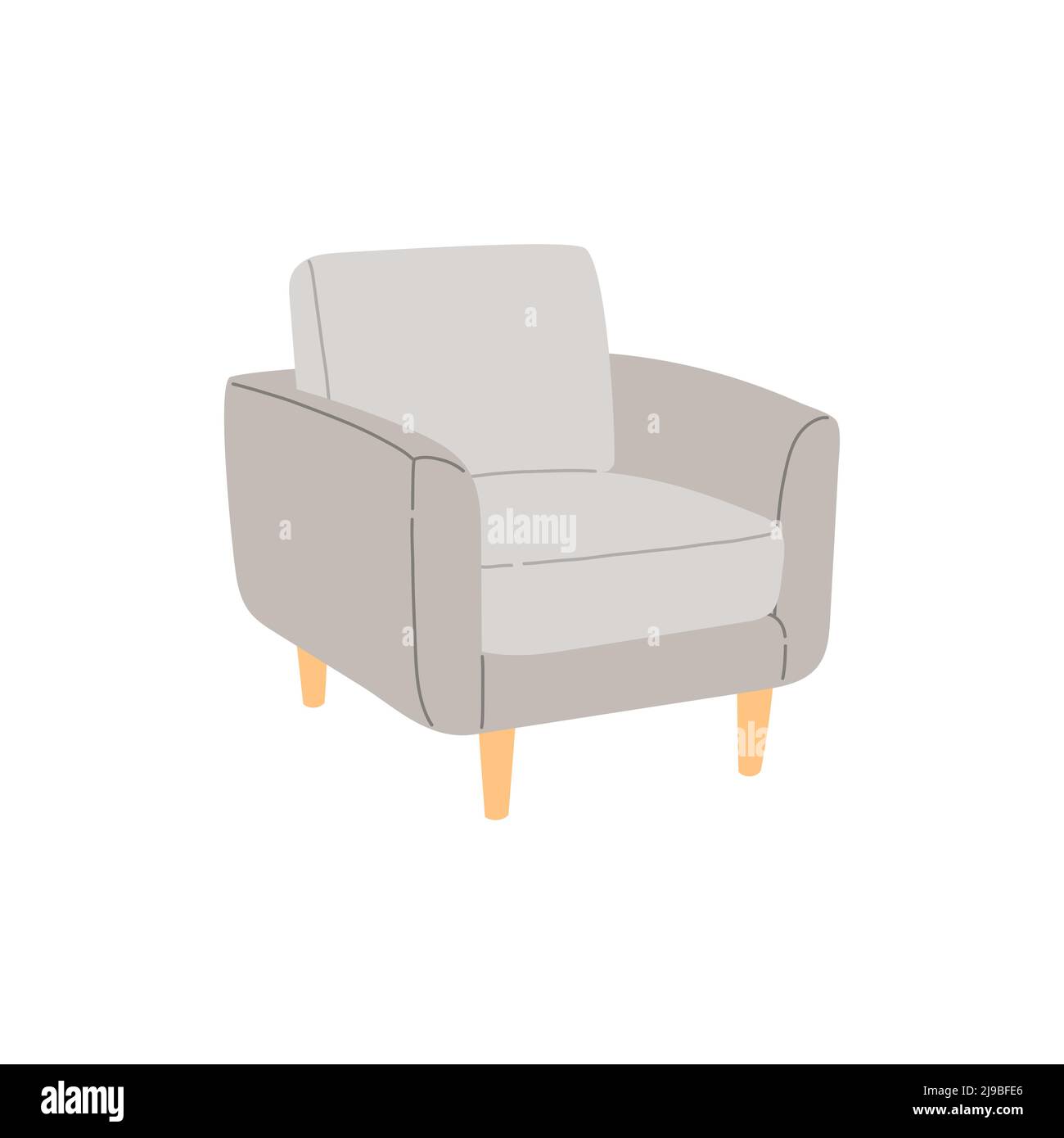 Sedia in stile scandinavo flat design vettoriale Illustrazione Vettoriale