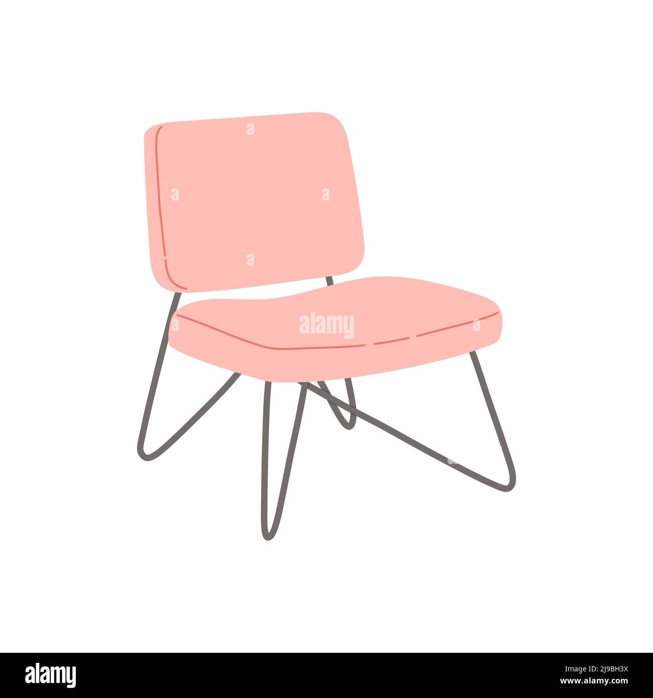 Sedia in stile scandinavo flat design vettoriale Illustrazione Vettoriale
