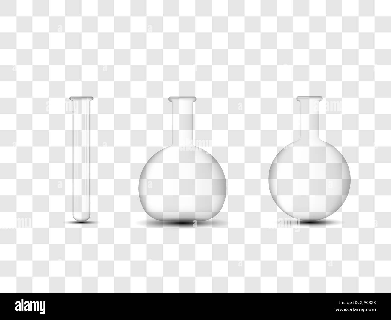 Set per matracci, laboratorio, chimica. Illustrazione vettoriale. Illustrazione Vettoriale