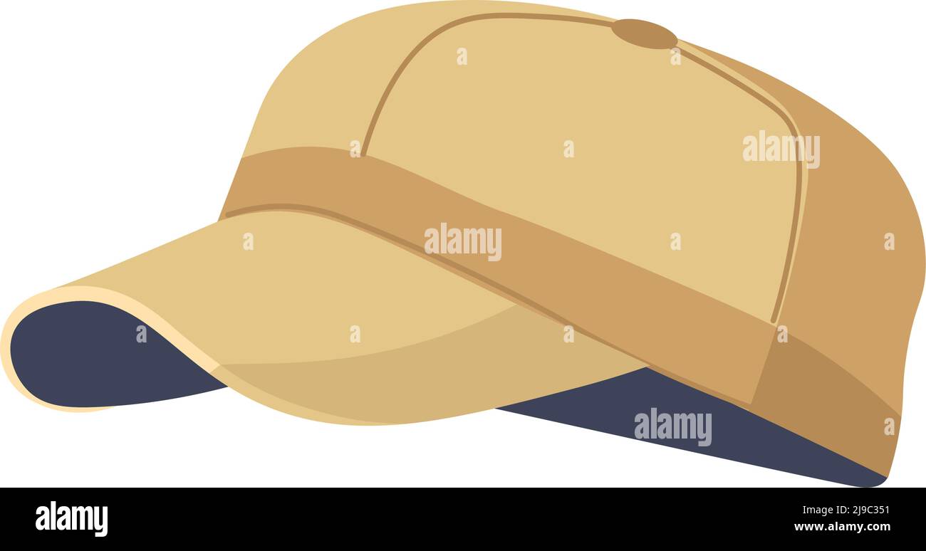 Cappello da baseball con vizor, cappellino o accessorio per la testa Illustrazione Vettoriale