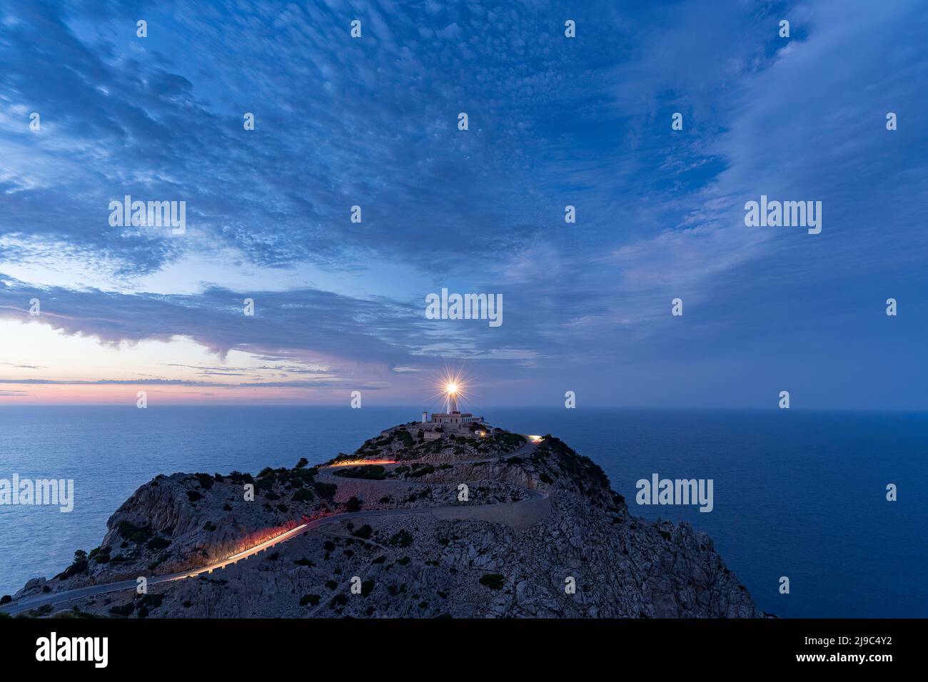 Vista panoramica di Cap de Formentor, Maiorca, Spagna Foto Stock