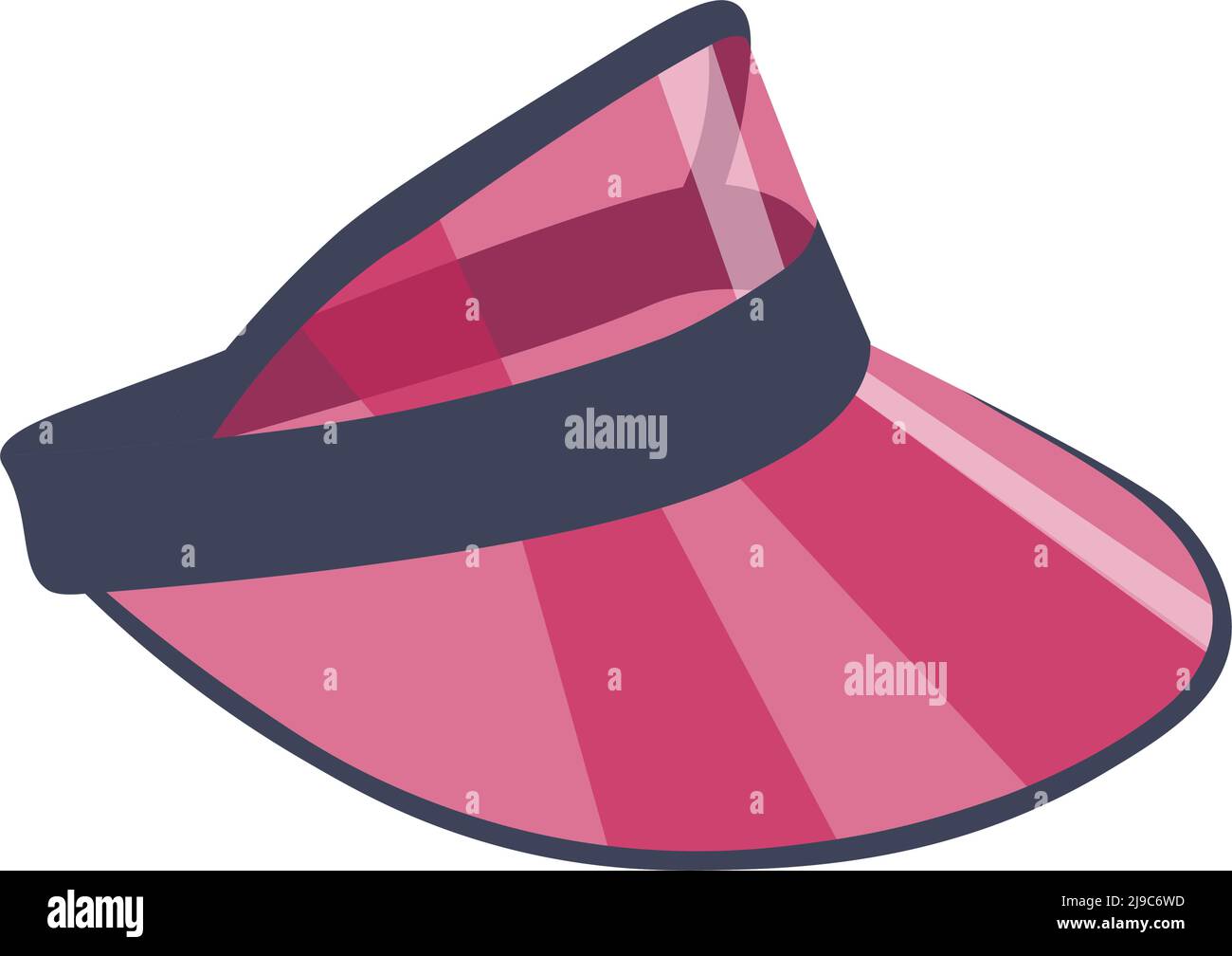 Berretto rosa con visiera, copricapo moderno Illustrazione Vettoriale