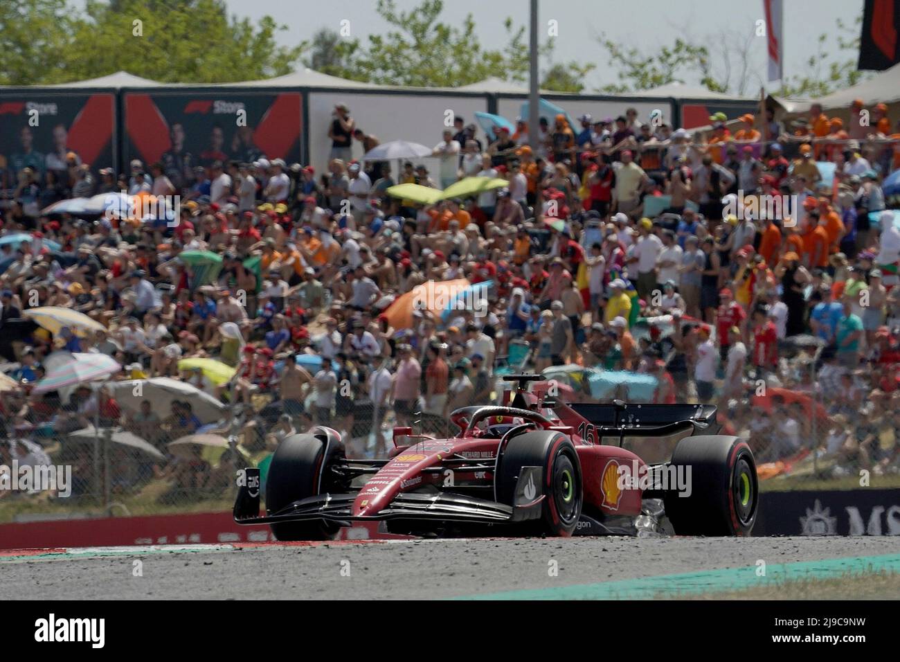 05/22/2022, Circuit de Catalunya, Barcellona, F1 Gran Premio di Spagna Pirelli 2022 , nella foto Charles Leclerc (MCO), Scuderia Ferrari Foto Stock