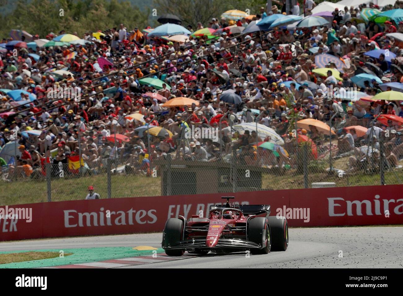 05/22/2022, Circuit de Catalunya, Barcellona, F1 Gran Premio di Spagna Pirelli 2022 , nella foto Charles Leclerc (MCO), Scuderia Ferrari Foto Stock