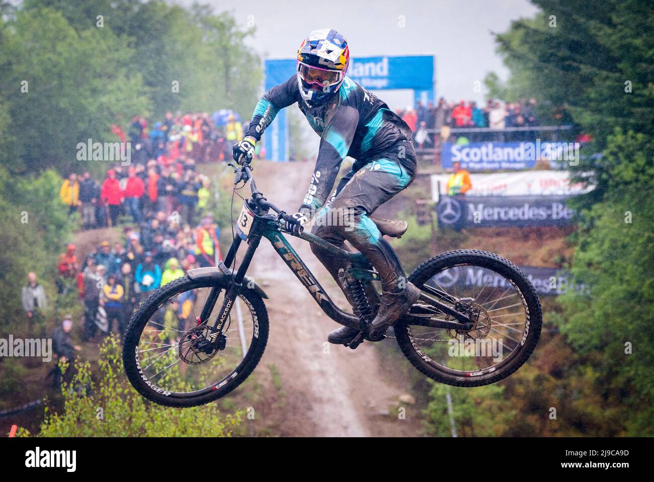 Gran Bretagna Kade Edwards durante l'UCI Mountain Bike World Cup a Fort  William Foto stock - Alamy