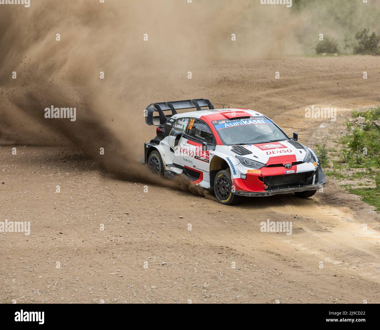 Cabeceiras de Basto, Portogallo - 21 Maggio 2022: 18 Takamoto KATSUTA (JPN), Aaron JOHNSTON (IRL), TOYOTA GAZOO RACING WRT, TOYOTA GR YARIS RALLY1 Foto Stock