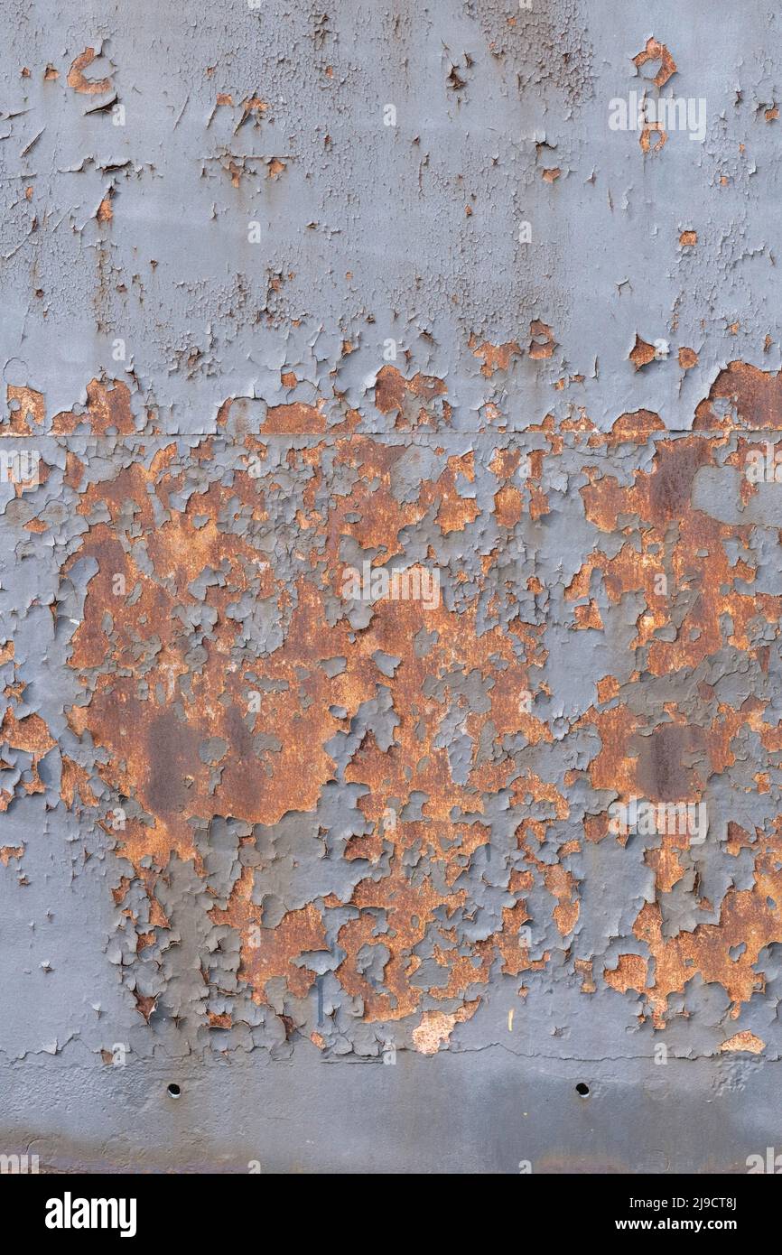 Ferro, parete, acciaio, ruggine, parete arrugginita di un ponte Foto Stock