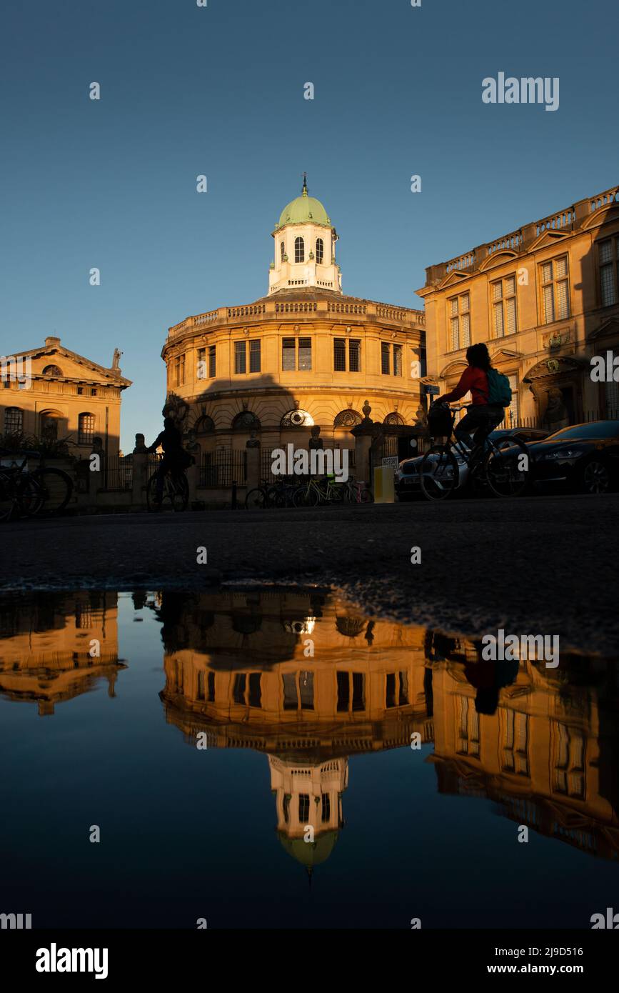 Sheldonian Theatre, Oxfoed, l'edificio di Christopher Wren per gli incontri dell'organo direttivo dell'Università, e concerti Foto Stock