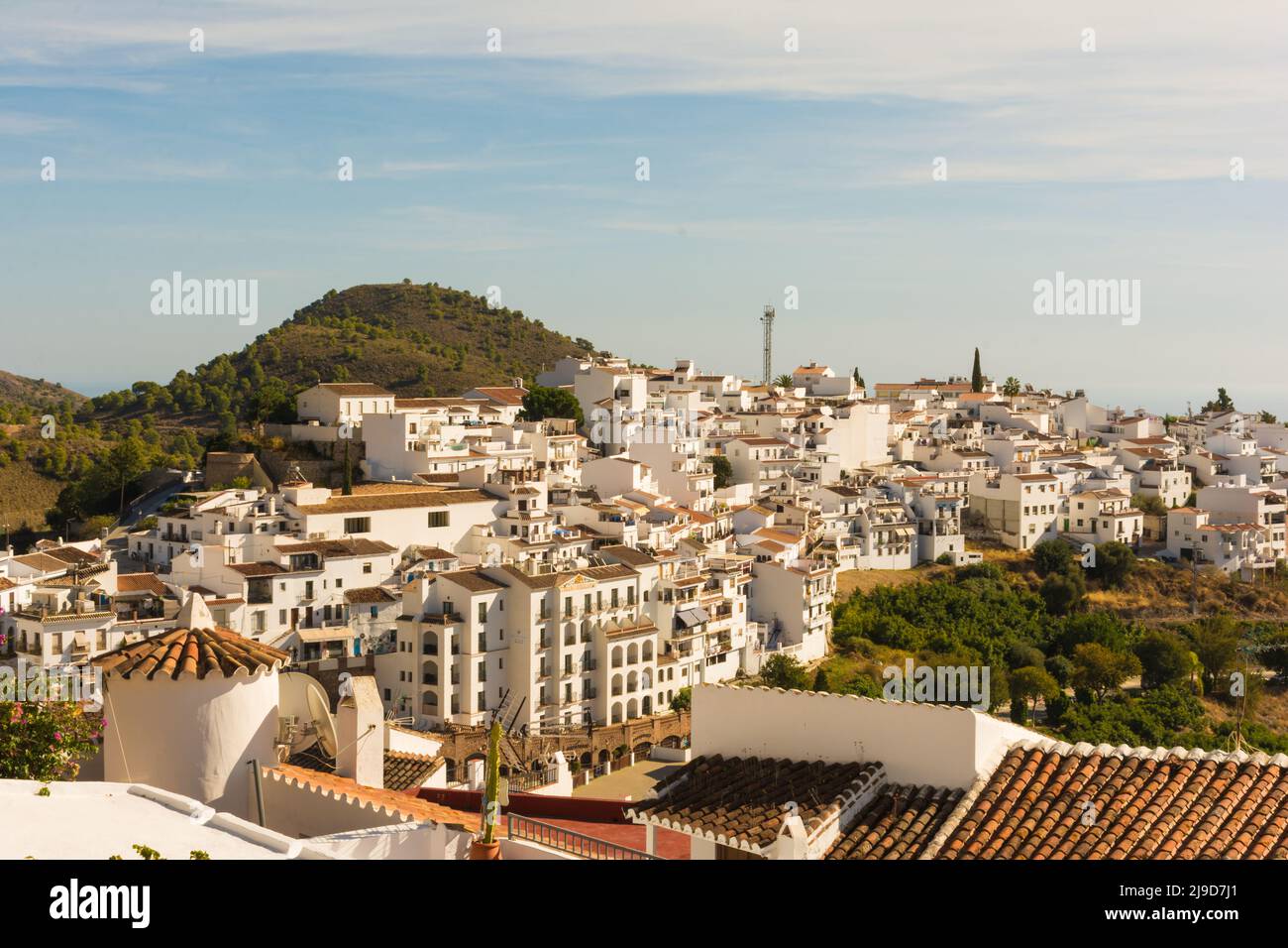 Frigiliana, bellissima città bianca di Malaga. Costa del Sol, Andalusia, Spagna Foto Stock