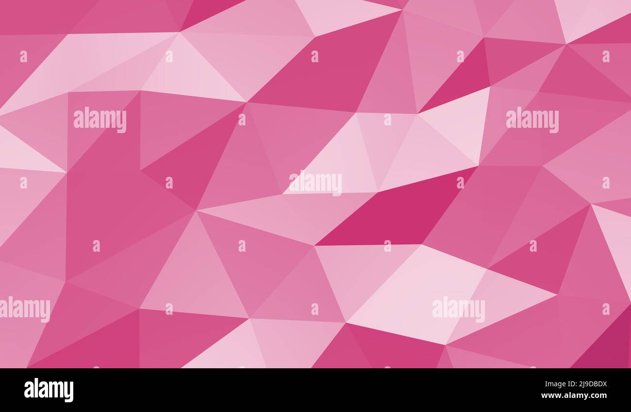 Fondo triangolare poly basso. Carta da parati astratta rosa. - Poly basso. Foto Stock
