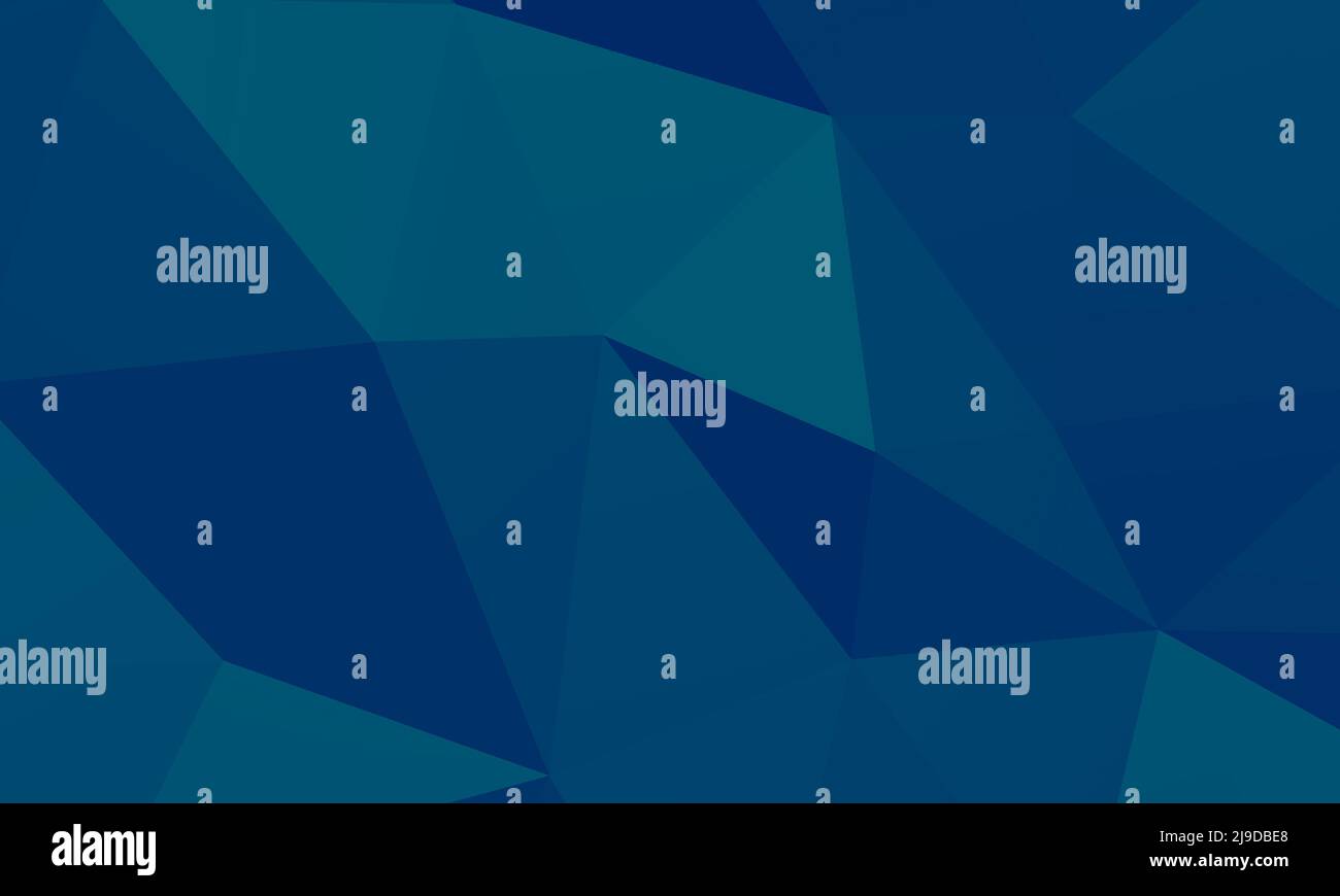 Sfondo poly basso blu astratto. Design a forma di triangolo. Foto Stock