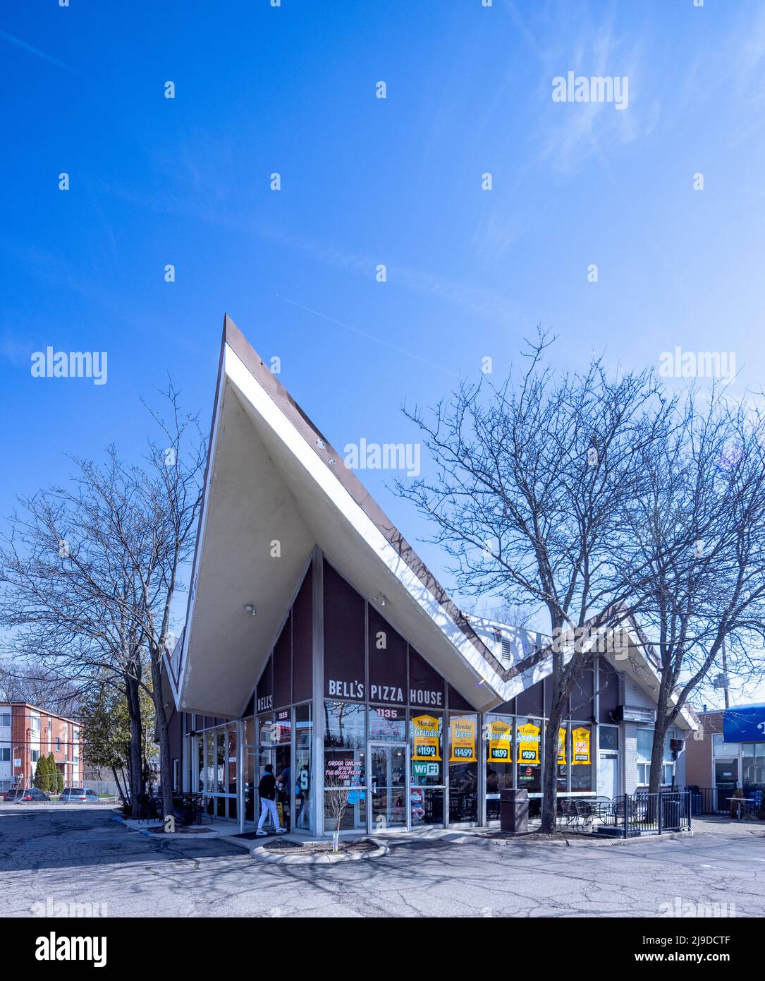 Bell's Pizza, 1975, East Lansing, Michigan, USA Foto Stock