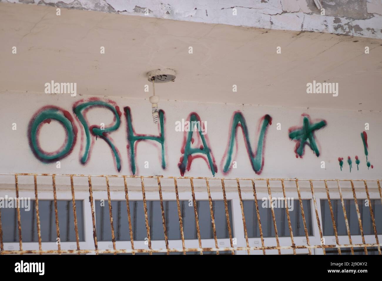 Graffiti sulla vecchia Muraglia Foto Stock