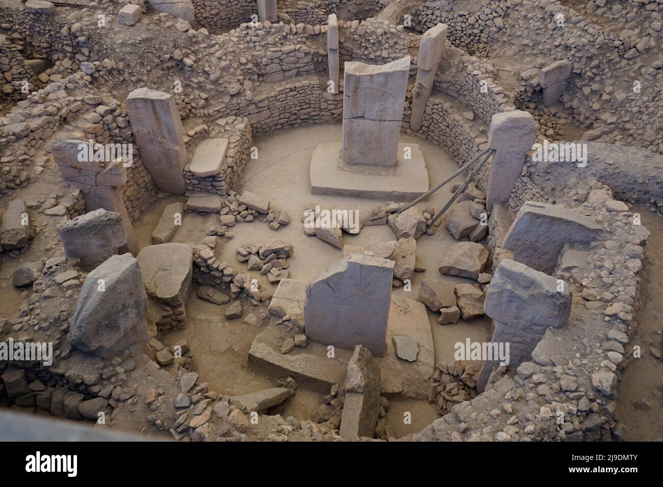 Gobeklitepe il più antico tempio del mondo. Gobekli Tepe è un sito patrimonio dell'umanità dell'UNESCO. Foto Stock