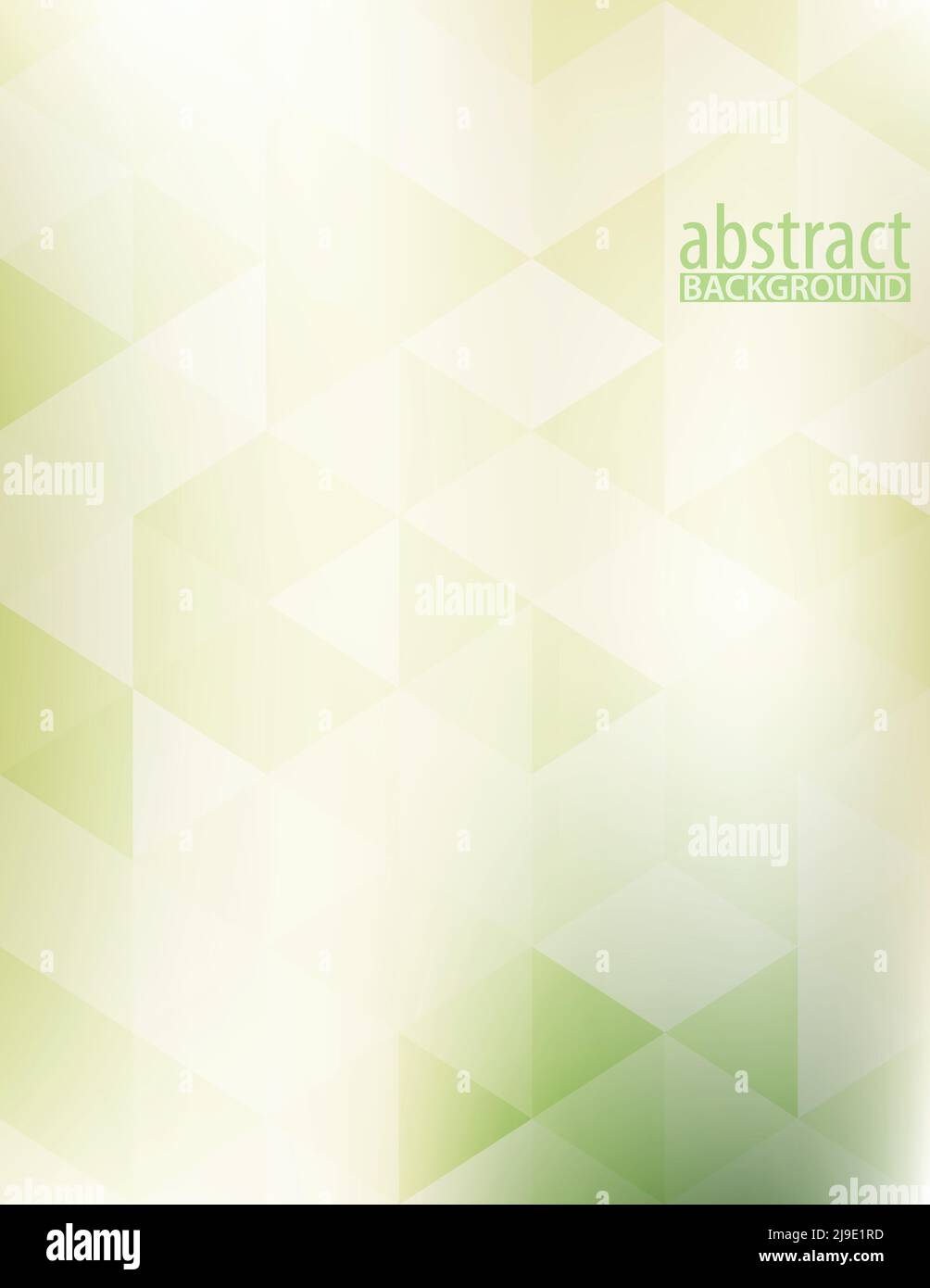 Disegno geometrico astratto verdastro giallastro con triangoli. Sfondo grafico vettoriale verticale Illustrazione Vettoriale