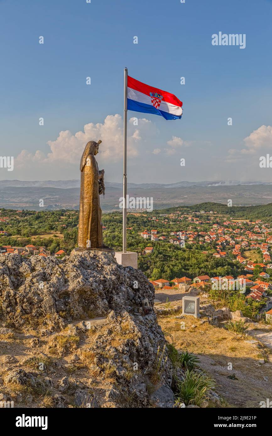 Sinj vista panoramica Foto Stock