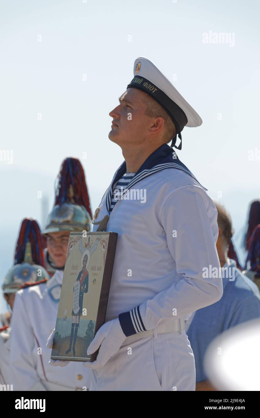 Festa della Marina della settimana russa a Corfù Grecia Foto Stock