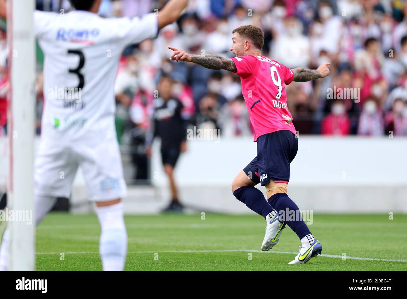 Adam Taggart (Cerezo), 21 MAGGIO 2022 - Calcio : 2022 J1 incontro di campionato tra Cerezo Osaka 3-1 gamba Osaka allo Stadio Yodoko Sakura, Osaka, Giappone. (Foto di Naoki Nishimura/AFLO SPORT) Foto Stock