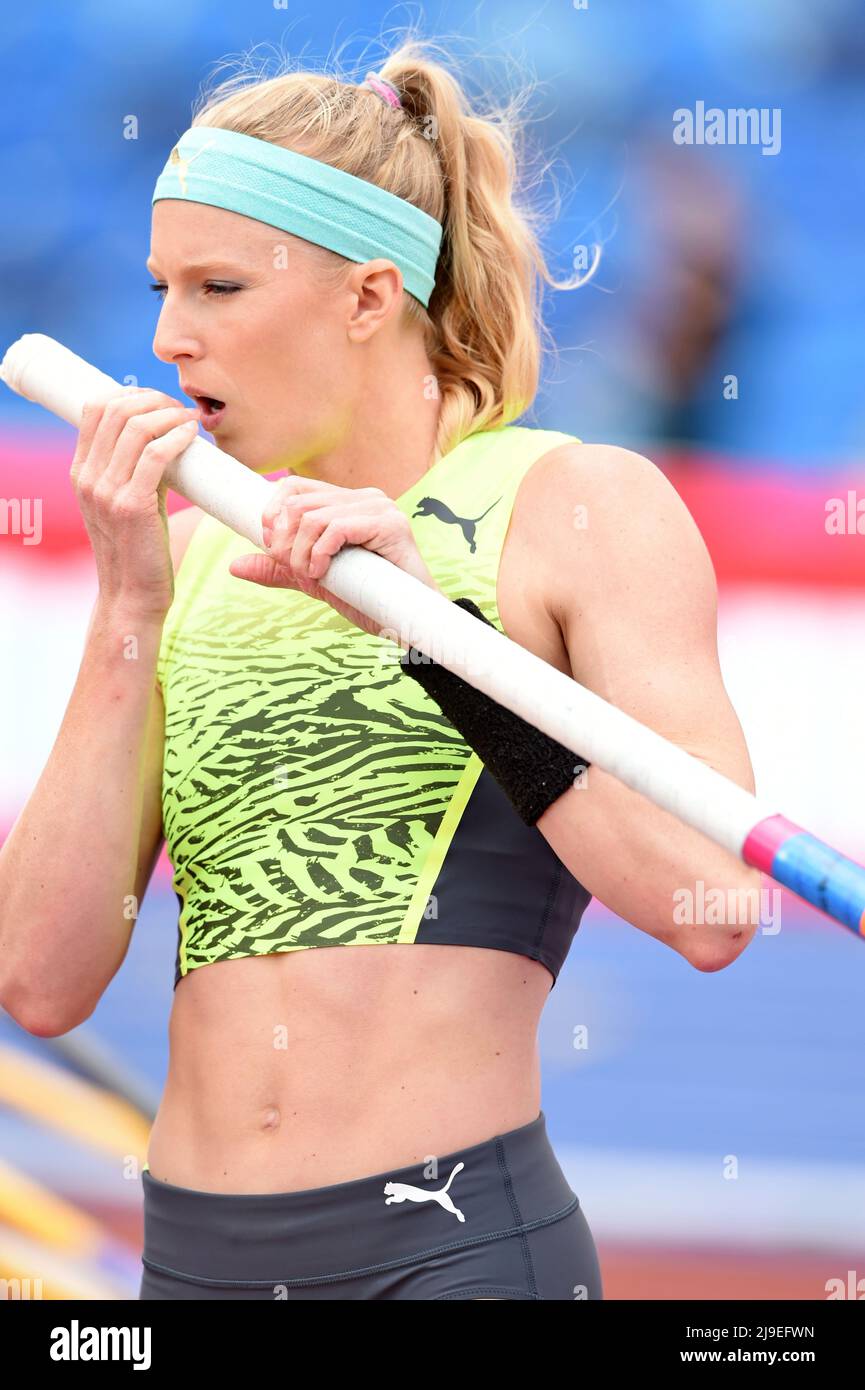 Sandi Morris (USA) vince il caveau femminile alle 15-6 1/4 (4,73 m) durante il Birmingham Diamond League Meeting, sabato 21 maggio 2022, a Birmingham, Regno Unito. (Jiro Mochizuki/immagine dello sport) Foto Stock