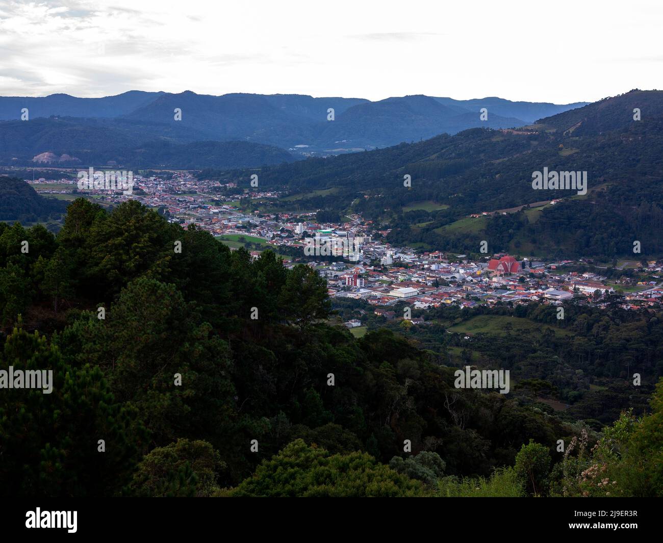 La città di Urubici è una stazione collinare, una destinazione poputar per i turisti, Stato di Santa Catarina, Brasile Foto Stock