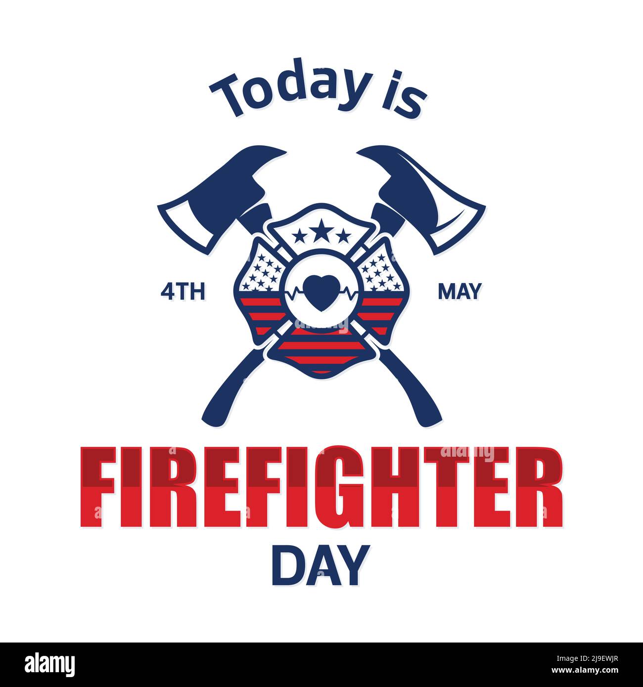 Oggi è la Giornata Internazionale dei Vigili del fuoco. Illustrazione vettoriale EPS.8 EPS.10 Illustrazione Vettoriale