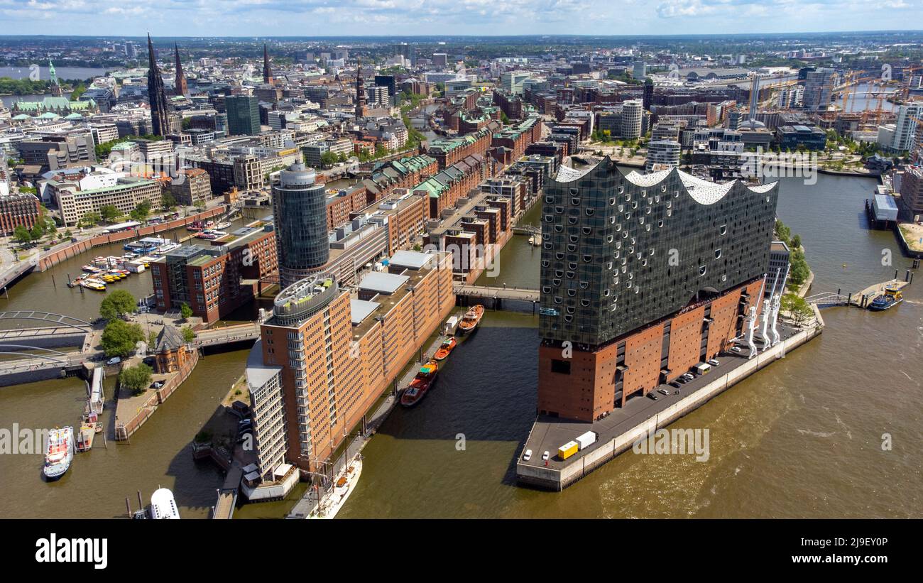 Elbphilharmonie Hamburg, Sala dei Concerti, Speicherstadt, Hambuerg, Germania Foto Stock