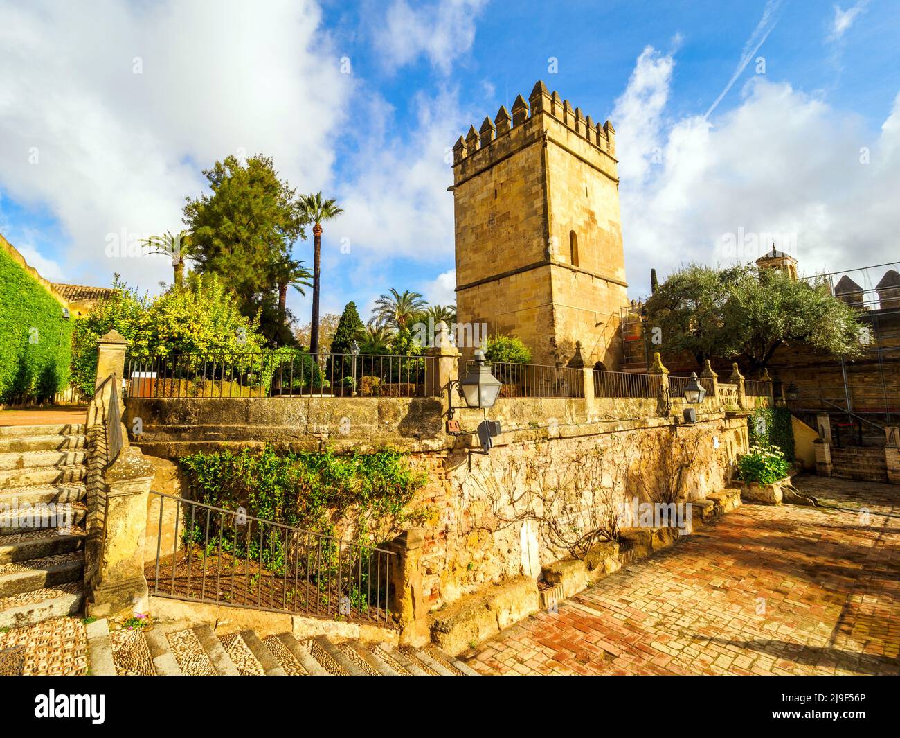 Torretta dell'Alcazar de los Reyes Cristianos - Cordoba, Spagna Foto Stock