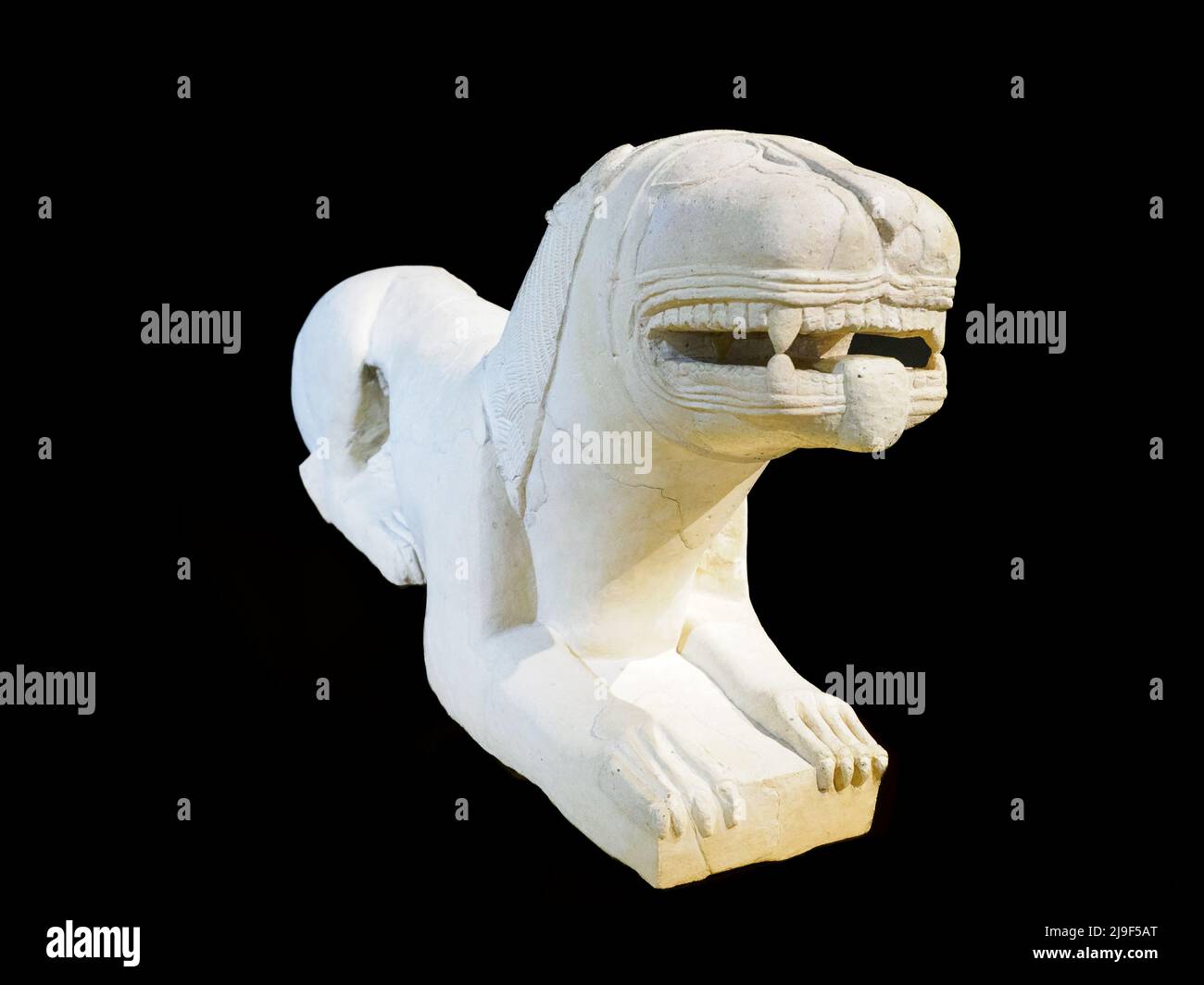 Leone Iberico 4th secolo d.C. calcare bianco Museo Archeologico ed Etnologico di Córdoba - Spagna Foto Stock