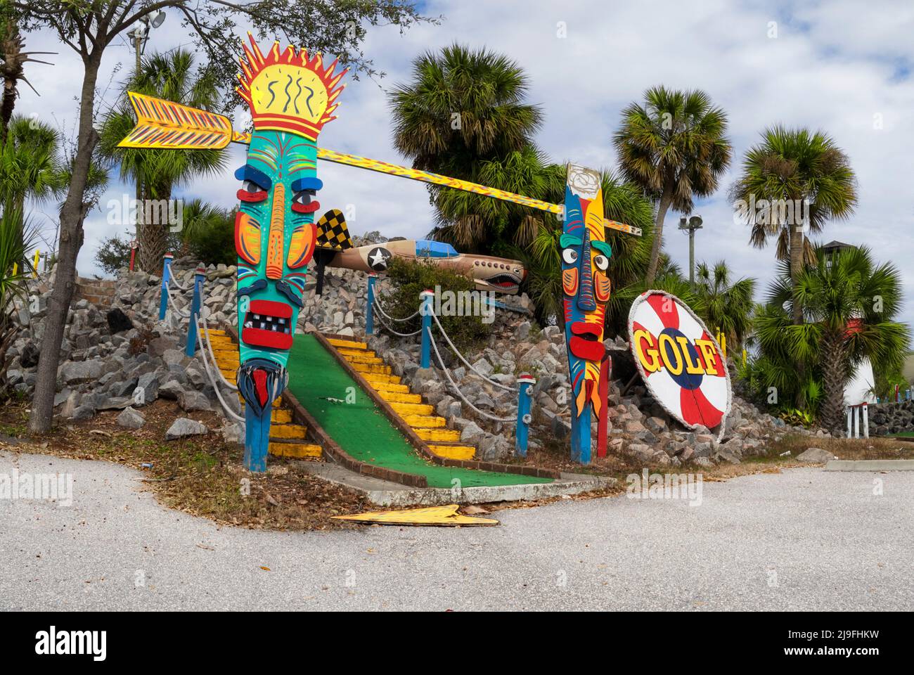 P 40 Miniture Golf, Mrytle Beach South Carolina Foto Stock