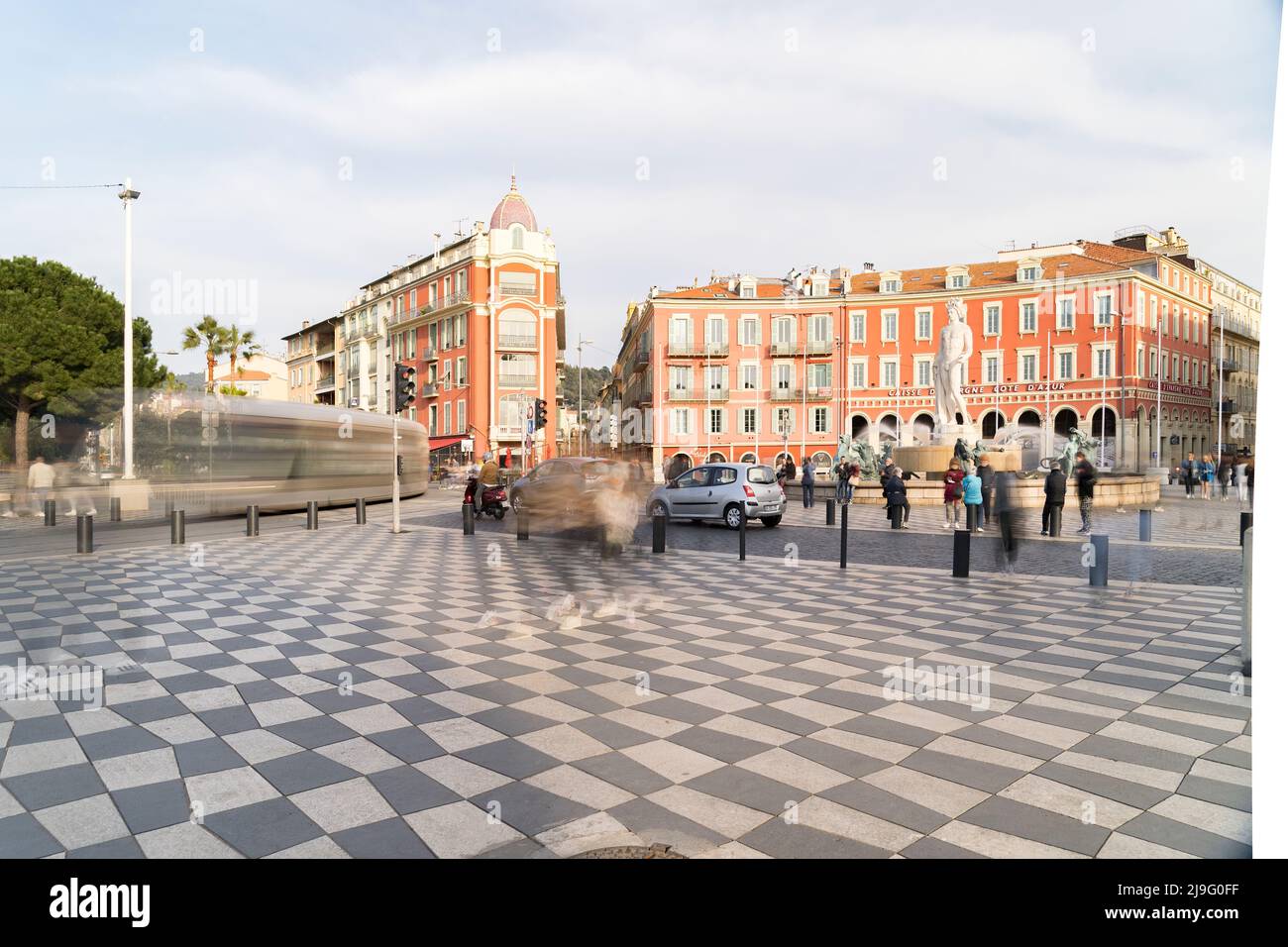 Fontana Soleil Su Place Massena A Nizza, Francia Foto Stock