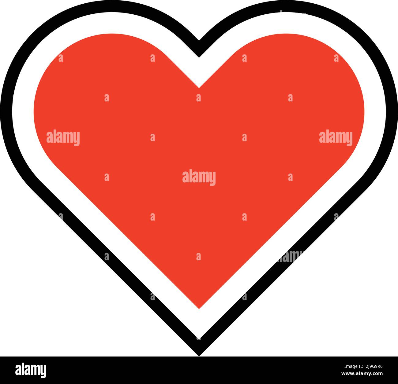 Una semplice icona a forma di cuore. Vettore modificabile. Illustrazione Vettoriale