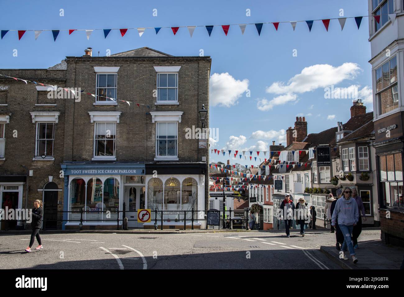 Lymington, città di mercato, splendida città di mercato georgiana nella New Forest, situata sulla costa tra Southampton e Bournemouth, Inghilterra, Regno Unito Foto Stock