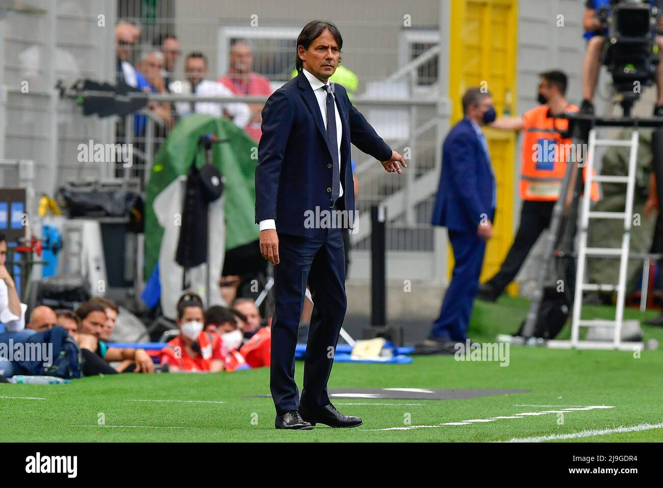 Milano, Italia. 22nd maggio 2022. Il manager Simone Inzaghi dell'Inter Milan ha visto in serie un incontro tra Inter e Sampdoria a Giuseppe Meazza di Milano. (Photo Credit: Gonzales Photo/Alamy Live News Foto Stock