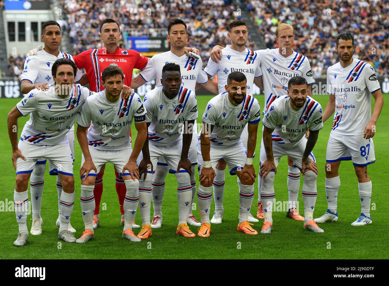 Milano, Italia. 22nd maggio 2022. Lo start-11 di Sampdoria ha visto nella serie un incontro tra Inter e Sampdoria a Giuseppe Meazza a Milano. (Photo Credit: Gonzales Photo/Alamy Live News Foto Stock