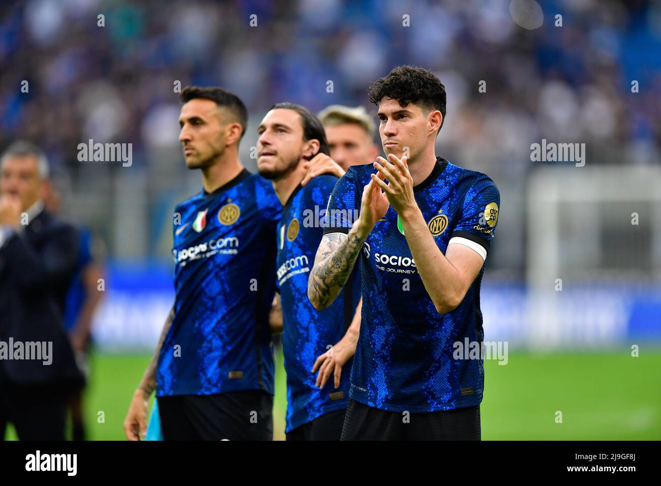 Milano, Italia. 22nd maggio 2022. Alessandro Bastoni dell'Inter ha visto dopo la Serie un incontro tra Inter e Sampdoria a Giuseppe Meazza di Milano. (Photo Credit: Gonzales Photo/Alamy Live News Foto Stock